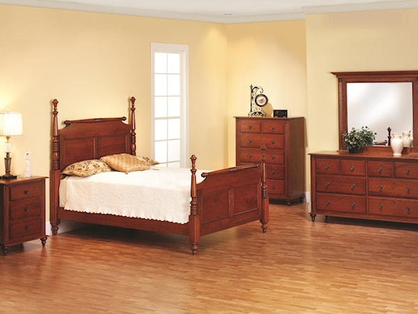 King Rolling Pin Bed Bedroom Group