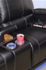 Lighted Cup Holders and Hidden Storage