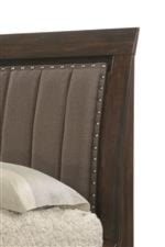 Upholstered Headboard with Nail Head Trim
