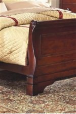 Sleigh Footboard with Paneling and Carved Moldings. 