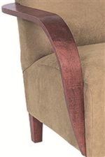 Sleek Bent Wood Arms that Taper off are the Perfect Modern Touch to this Contemporary Chair