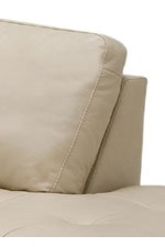Semi-attached back cushions with modern flare.