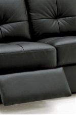 Center-Tufted Seat with Padded Footrest