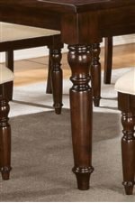 Dining Table with Traditional Turned Legs