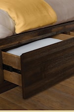 Storage Bed Features Drawers in the Rails