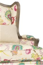 HF Custom Kelsea Traditional Exposed-Wood Wing Chair