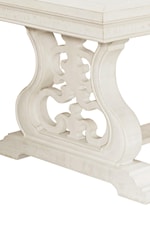 Detailed and Elegant Scroll Work in Dining Table's Trestle Base