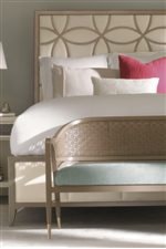 An Elegant Design Style Accents this Bed with Curvaceous Lines for a Self-Assured Elegance
