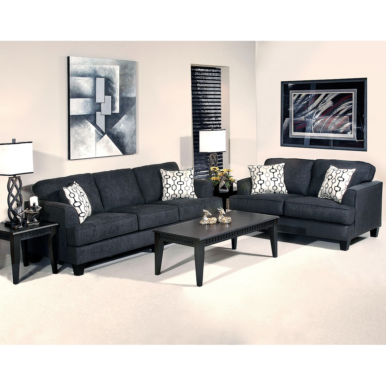 Serta Upholstery by Hughes Furniture 5600 Stationary Living Room Group