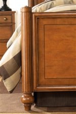 Half Turned Pilasters and Turned Feet are Shown Here and are Featured Throughout this Cottage Styled Collection.