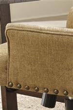 Textured Fabric Complemented by Nailhead Trim