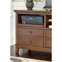 Pull-Out Tray on Home Office Cabinet