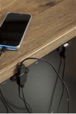 Two USB Chargers Built Into Back of Night Stand