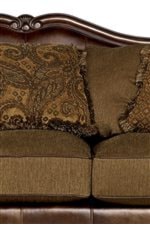 Decorative Loose Back Pillows with Fringe Welts