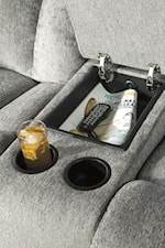 Storage console and cup holders