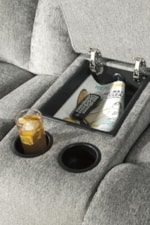 Storage console and cup holders