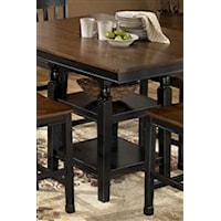 Counter Height Extension Table with Storage