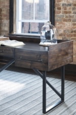 Acacia Veneer and Metal Frame Desk