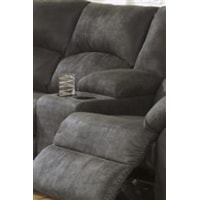Console with Storage and Cup Holders on Sectional