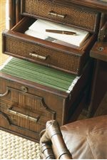 Open Storage Drawer and File Drawer in Isle of Palms Credenza