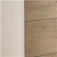Gray Stain Over Elm Veneers with Painted Parchment Borders