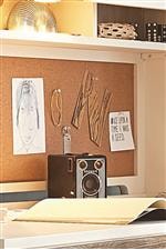 Corkboard Panel on Desk Hutch