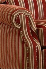 Scooped Rolled Arms with Welting