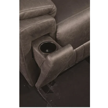 Contemporary Double Reclining Loveseat with Storage Console