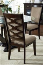 Upholstered Dining Chair Features X-Motif Back