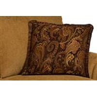 Accent Pillows in Nadalie Tobacco Fabric with Lexington Twill Fringe