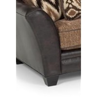 Flared Arms and Tapered Wood Feet