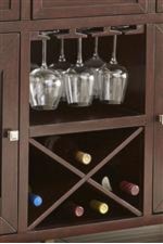 Removable Wine Bottle Storage and Hanging Glass Storage