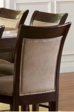 Picture Frame Seat Backs with Bonded Leather Upholstery