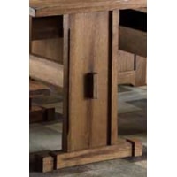 Sturdy block construction for rustic charm.