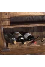 Wine racks in easy storage locations.