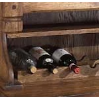 Wine racks in easy storage locations.