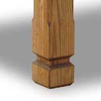 Mission style table legs for stability.