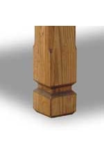 Mission style table legs for stability.