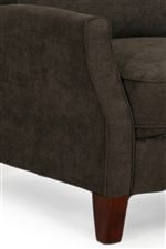 Tapered Block Legs in a Rich Brown Color