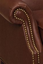 Elegant Rolled Arms and Nailhead Trim