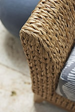 Woven All-Weather Wicker is Resistant to UV Rays, Fading, Staining, Mildew, Stretching and Cracking.