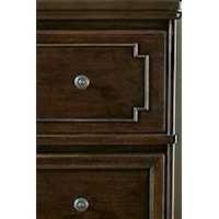 Architectural Beaded Overlays Decorate Select Drawers and Beds