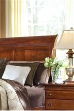 Sleigh Headboard with Reeded Detailing. 