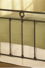 Wesley Allen Wellington  Iron Headboard and Footboard Bed