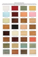 The various paint and stain options shown are available to you factory finished in single or two tone combinations.