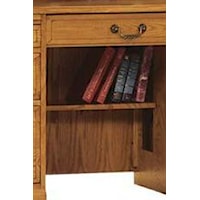 Adjustable Storage Shelf Below Desk Top and Center Drawer
