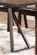 Metal Table Base Suggests Industrial Design