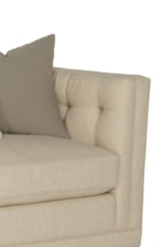 Interior of Sofa Adorned with Cozy, Button Tufting