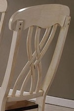 Chairs with Twisted Lattice-Backs Add Ornate Look