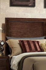 Panel Headboard with Espresso Wood Finish